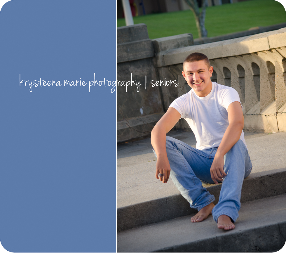 senior portraits guy casual tee barefoot lake 