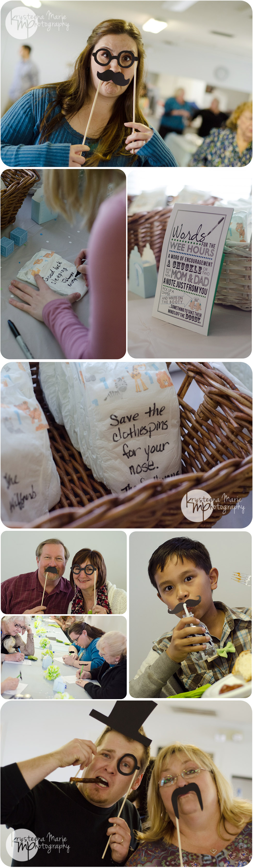 Little Man Baby Shower Games Diaper Notes