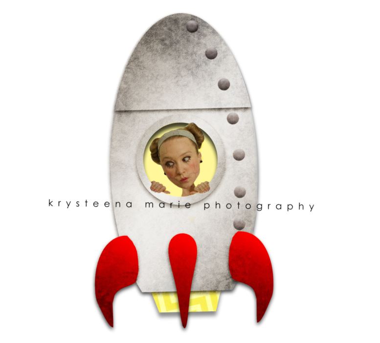girl in a rocket ship