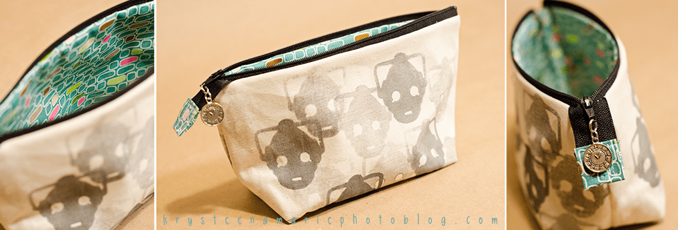 Doctor Who cybermen zipper pouch handmade Doctor Who cybermen zipper pouch handmade