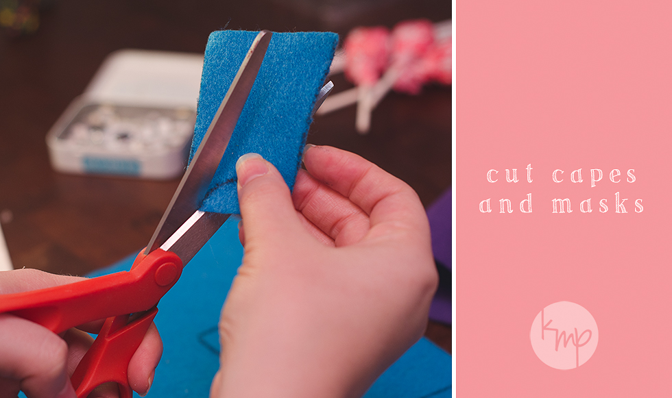 Cut Capes and Masks | DIY Superhero Valentines 