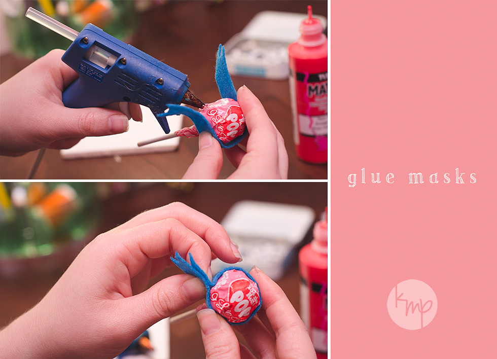 Glue masks | DIY Superhero Valentines