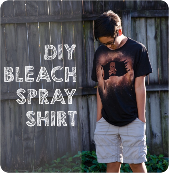 DIY Bleach spray pirate shirt for Gasparilla