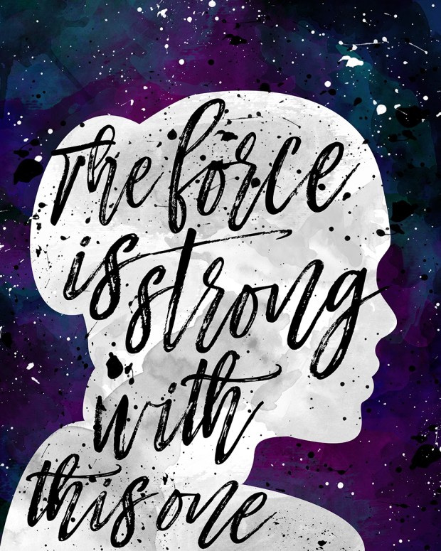 The Force Is Strong With This One Princess Leia Profile Galaxy Art by Krysteena Marie Design